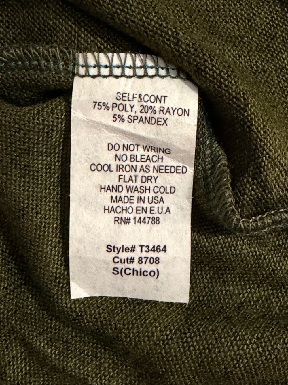 "Twenty Second" Women's Long Sleeve Cut Out Contrast Top - Picture 6 of 10